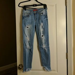 Frayed Hem Jeans